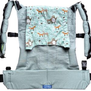 mochila primera etapa 100% lino VERDE MENTA